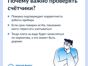Госуслуги начали предупреждать о поверке счетчиков воды